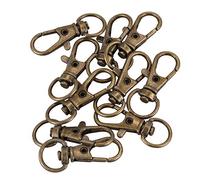 Wresetly 10 piezas de cierre de mosquetón de metal, color cobre de 30 mm, gancho, llavero, cobre, Minimalista