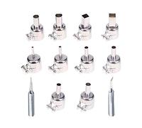 Wresetly 12 boquillas de , herramienta de soldadura de repuesto para estación de soldadura de aire caliente serie 850 852D 950 952 990