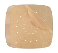 Wresetly 120 piezas de papel pergamino para 9 freidoras de aire, papel pergamino cuadrado para freidora de aire, cesta para cocinar al vapor