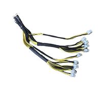 Wresetly 1200W 1600W Cable de Salida Conector de AlimentacióN PCIE de 10 para Bitmain Antminer APW7 + APW3 PSU L3 D3