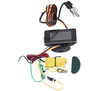 Wresetly 12V / 24V 4 en 1 LCD Coche Alarma Indicador VoltíMetro de PresióN Voltio Temperatura Agua PresióN de Aceite Indicador de Combustible Sensor de Temperatura