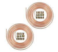 Wresetly 2 paquetes de 25 pies de cobre y níquel de freno de 3/16 Ad + 30 tuercas de fijación