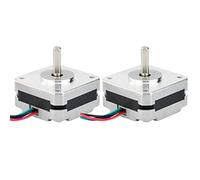 Wresetly - 2 unidades 17Hs08-1004S Nema 17 motor paso a paso 4 derivaciones 20 mm 1 A 13 (18.4Oz.In) 42 motores Nema17 Stepper para impresora 3D Diy Cnc