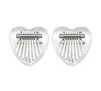 Wresetly 2 unidades serías 8 teclas mini kalimba pulgadas piano, cristal kalimba acrílico dedo piano instrumento musical para niños adultos principiantes