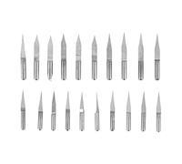 Wresetly 20 piezas CNC V-forma de bit duro metal conductor placas de grabado 3,175 mm CNC Fresa Bit 15.10.20/30 grados Fresado Herramientas