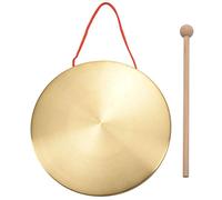 Wresetly 22Cm Hand Gong Brass Copper Chapel Opera PercusióN con Martillo de Juego Redondo