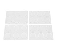 Wresetly 24 Piezas Amortiguadores del Tambor, Almohadillas de Gel Tambor Silenciadores del Tambor Silencioso No Tóxico para el Control del Tono de Los Tambores (Transparente)