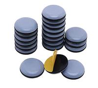 Wresetly 24 unidades 25 mm Muebles Deslizamiento Auto Pegamento Silla Pierna PTFE Slider para Mobiliario Mudanzas Simple (Redondo)