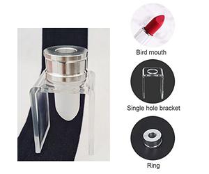 Wresetly 3 pieza de tubo de llenado sencilla lapiz labial set 12.1mm DIY de pajaro anillo de aluminio molde de silicona soporte agujero sola herramienta lapiz labial simple conjunto