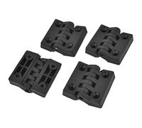 Wresetly 4 bisagras de plástico para puertas de armario, 40 x 40 mm