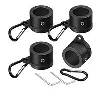 Wresetly 4 de mástil anillos de aleación de aluminio 360 grados giratorio mástil para anti bobinado (1 negro)
