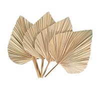 Wresetly 4 hojas de palma secas, abanicos de palma secas, lanzas de palma secas, plantas artificiales, hojas de palma tropicales