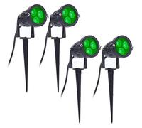 Wresetly 4 luces LED de jardín de 3 W 220 V para exteriores con IP65 impermeable para jardín, lámpara decorativa verde