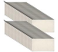 Wresetly 40 bolsas de lona con de cremallera para lápices, de cosméticos, bolsa vacía, bolsa de manualidades, bolsa de cosméticos, bolsa de cosméticos, manualidades, escuela, beige