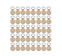 Wresetly 40 llaveros redondos vacíos, para manualidades, para grabar