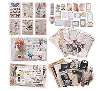 Wresetly 400 piezas accesorios para scrapbooking diario para álbum vintage washi álbum para obras de arte