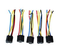 Wresetly 5 Pcs 5 Pin Alambres Cable Rele Enchufe Arnes Conector 12V para Coche