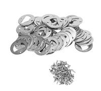 Wresetly 50 Juegos de Inserto de Abridor de, Kit de Hardware de Abridor de Redondo de Acero Inoxidable Suministro de Piezas de Hardware con Tornillos