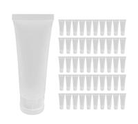 Wresetly 50 tubos de plástico transparente esmerilado de 50 ml vacíos cosméticos crema emulsión loción envases
