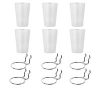 Wresetly 6 Juegos de Contenedores de Tablero Perforado Anillos de Tablero Perforado Tazas de Tablero Perforado Accesorios para Soporte de Vasos Transparentes