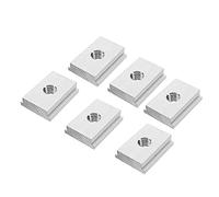 Wresetly 6 unidades M8 T carril deslizante tuerca de aleación de aluminio T tuerca ranura para perfiles herramienta de mecanizado de fijación de ranura