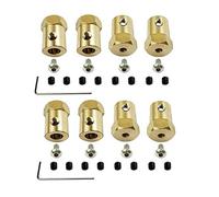 Wresetly 8 piezas de 5 mm hasta 12 mm, latón, combinador de rueda, buje hexagonal, adaptador para D12 C14 C24 B14 B24 B16 B36 MN D90 MN99S RC piezas de coche