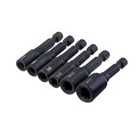 Wresetly Adaptador de de Terraja de Rosca de VáStago Hexagonal 1/4 - HSS Grifo de Tornillo Estriado Recto para MáQuina, de Roscado, 6 Piezas