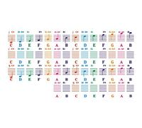 Wresetly - Adhesivo para piano (49/54/61/88, llave electrónica, 88 pianos, clave electrónica, nota autoadhesiva para piano