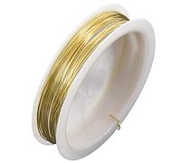Wresetly Alambre de latón de color dorado, 9 m x 0,5 mm, Latón