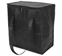 Wresetly Bolsa de compras reutilizable aislada bolsa de envío de alimentos con doble cremallera, Negro