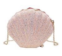 Wresetly - Bolso de piel para mujer y niña, con correa de lentejuelas, diseño de lentejuelas, color rosa, rosa