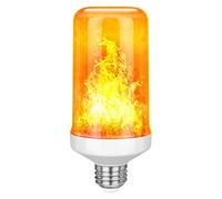 Wresetly Bombilla de efecto , bombilla decorativa parpadeante realista, lámpara de decoración, blanco-E