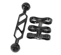 Wresetly Brazo de rótula de aluminio para buceo y 2 abrazaderas de para cámara de fotografía submarina