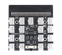 Wresetly Breakout Board 17 Port 6Pin LED Display Power Module Server Card Adapter für 1200W 750W Netzteil GPU Miner Mining BTC ETH