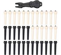 Wresetly BrüCken - Juego de 36 clavijas para guitarras acústicas, color y negro con 1 extractor de clavijas BrüCken