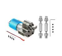 Wresetly Caja de cambios de transmisión de metal 370 motor con eje de transmisión accesorios de actualización para coche RC C14 C24 B24 B36 MN D90 MN99S