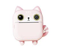 Wresetly Cámara de impresión LCD de 2.4 pulgadas, cámara digital de video y foto, cámara de impresión instantánea alimentada por pilas, con papel de impresión, color rosa