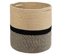 Wresetly Cesta organizadora para macetas, cuerda de algodón, maceta tejida de algodón, caja de almacenamiento, decoración del hogar, cesta de cuerda de algodón