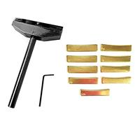 Wresetly Conjunto de Herramientas de Luthier de Prensado de DiapasóN de Prensa de Trastes de Guitarra + 9 Piezas de Trastes de Radian de LatóN Llave Hexagonal