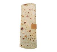 Wresetly Cosméticos Cepillos Almacenamiento Bolsas Imitación Pancake Pizza Papelería Bolsa enrollada Organizador Embalaje, Color de la foto