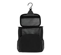 Wresetly de ducha portátil, bolsa de aseo colgante, gran capacidad, resistente a la secadora, fácil de secar, bolsa de aseo transpirable, Negro