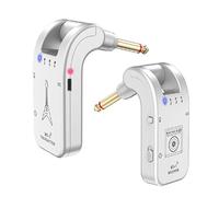 Wresetly - de guitarra (2,4 g, batería de litio recargable, transmisor-receptor para guitarra eléctrica baja plata