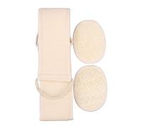 Wresetly Esponja exfoliante de espalda para ducha, correa de doble cara, cuerpo con luffa 100% natural, arandela de espalda para hombres y mujeres (3 piezas por )