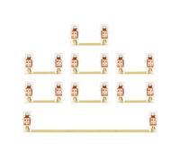 Wresetly - Estabilizador montado en placa chapado en para teclado mecánico personalizado 2U 6.25U (1+7, )