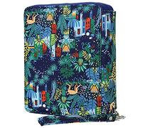 Wresetly - Estuche de 120 ranuras para bolígrafos de tela con compartimentos para lápices de acuarela de lápices (mono), Azul y Verde