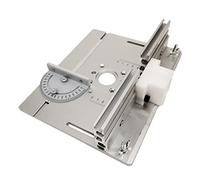 Wresetly Fresadora de de inserción de placa de inglete para carpintería de bancos de mesa, multifunción, grabado, plata