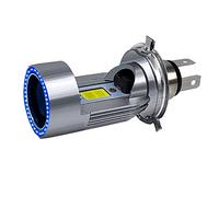 Wresetly H4 LED bombilla para moto Hi/Lo haz con Angel Eye luces diurnas 25 W 3000 Super luminoso 6000 K