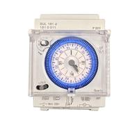 Wresetly Interruptor de temporizador mecánico analógico, 110 V-220 V, 24 horas, programable diario, 15 minutos, relé de interruptor de tiempo SUL181D
