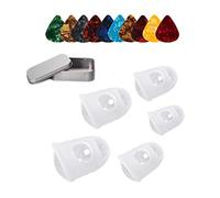 Wresetly - Juego de 10 serías para guitarra (5 unidades, protección de los dedos de la guitarra, protección de la punta de los dedos, cubre gorras para instrumentos de una cuerda