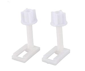Wresetly - Juego de 2 piezas de plástico para asiento de inodoro, tornillos de fijación para asientos de inodoro, bisagras de reparación tipo y tamaño: 5 # 4,4 x 2,4 cm